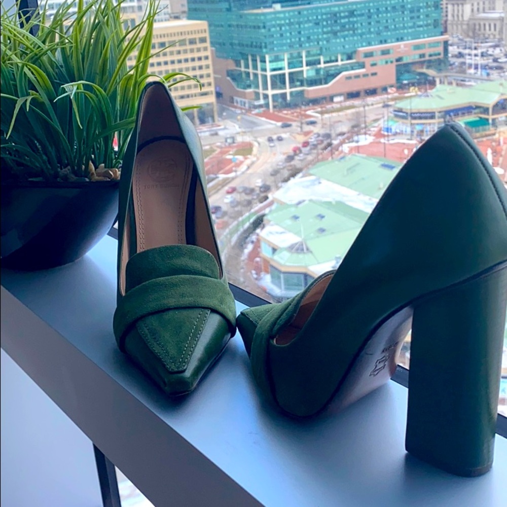 Tory Burch Chunky Green Loafer